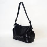 Black Leather Bag Hobo Black Leather Hobo Bags Shoulder Bag Womens - Annie Jewel