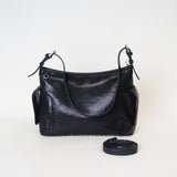 Black Leather Bag Hobo Black Leather Hobo Bags Shoulder Bag Womens - Annie Jewel