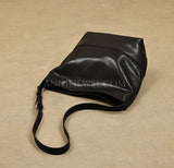 Black Leather Bucket Bag Hobo Genuine Leather Bucket Shoulder Bag Womens - Annie Jewel