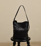 black leather bucket bag Black Leather Hobo Bags Black Leather Hobo Shoulder Bag Womens
