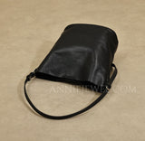 black leather bucket bag Black Leather Hobo Bags Black Leather Hobo Shoulder Bag Womens