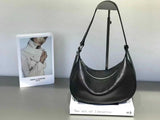 Women's Hobo Shoulder Bags Black Leather Hobo Shoulder Bag Zip Hobo Bag 