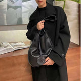 Black Leather Hobo Black Slouchy Purse Black Hobo Crossbody Bag Womens