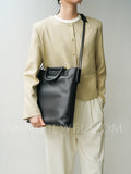 Black Leather Laptop Bags Tall Leather Tote Bag With Shoulder Strap Womens 