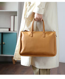 women's tan leather tote handbag best leather tote bags for work