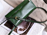 green Satchel Crossbody Bag Ladies Satchel Small Leather Satchel