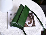 green Satchel Crossbody Bag Ladies Satchel Small Leather Satchel