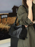 Black Leather Bag Hobo Black Leather Hobo Bags Shoulder Bag Womens - Annie Jewel