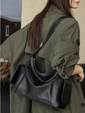 Black Leather Bag Hobo Black Leather Hobo Bags Shoulder Bag Womens - Annie Jewel