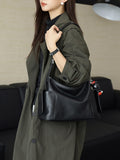 Black Leather Bag Hobo Black Leather Hobo Bags Shoulder Bag Womens - Annie Jewel