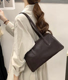 Shoulder Tote Bag Leather Boston Leather Top Handle Leather Tote Bag Womens - Annie Jewel