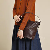 Small Leather Bucket Bag Brown Leather Bucket Bag Brown Bucket Bag Leather Womens - Annie Jewel