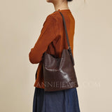 Small Leather Bucket Bag Brown Leather Bucket Bag Brown Bucket Bag Leather Womens - Annie Jewel