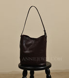 Small Leather Bucket Bag Brown Leather Bucket Bag Brown Bucket Bag Leather Womens - Annie Jewel
