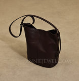 Small Leather Bucket Bag Brown Leather Bucket Bag Brown Bucket Bag Leather Womens - Annie Jewel