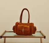 Suede Leather Hobo Bag Brown Leather Satchel Tote Suede Hobo Bag Shoulder Bag Womens 