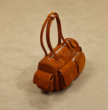 Suede Leather Hobo Bag Brown Leather Satchel Tote Suede Hobo Bag Shoulder Bag Womens 