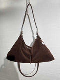 Soft Leather Slouchy Hobo Bag Brown Suede Hobo Slouchy Leather Hobo Bag