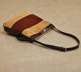 Brown Suede Leather Bag Leather Suede Hobo Bag Leather And Suede Shoulder Bag Women 
