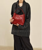 Burgundy Leather Shoulder Bag Cowhide Handbag Best Quality Leather Handbags Womens - Annie Jewel