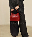 Burgundy Leather Shoulder Bag Cowhide Handbag Best Quality Leather Handbags Womens - Annie Jewel