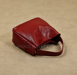 Burgundy Leather Shoulder Bag Cowhide Handbag Best Quality Leather Handbags Womens - Annie Jewel