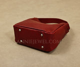 Burgundy Leather Shoulder Bag Cowhide Handbag Best Quality Leather Handbags Womens - Annie Jewel