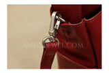 Burgundy Leather Shoulder Bag Cowhide Handbag Best Quality Leather Handbags Womens - Annie Jewel