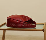Burgundy Leather Shoulder Bag Cowhide Handbag Best Quality Leather Handbags Womens - Annie Jewel