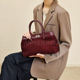 Genuine Leather Suede Tote Burgundy Leather Tote Bag Suede Leather Bag Womens - Annie Jewel