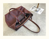 Burgundy Leather Tote Bag Leather Laptop Tote Bag Women's Real Leather Tote 