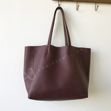 Burgundy Leather Tote Bag Tall Leather Tote Bag Leather Shopper Bag Womens 