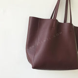 Burgundy Leather Tote Bag Tall Leather Tote Bag Leather Shopper Bag Womens 