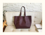 Burgundy Leather Tote Bag Tall Leather Tote Bag Leather Shopper Bag Womens 