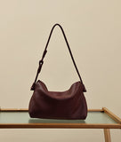 Burgundy Small Leather Hobo Bags Leather Over The Shoulder Purse Womens