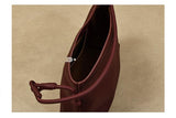 Burgundy Small Leather Hobo Bags Leather Over The Shoulder Purse Womens