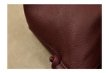 Burgundy Small Leather Hobo Bags Leather Over The Shoulder Purse Womens