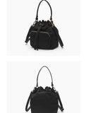 Small Cotton Canvas Bucket Bag Canvas Crossbody Bucket Bag 