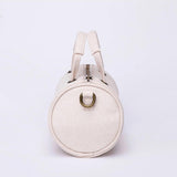 Women's Small Canvas Crossobdy Bag Round Canvas Duffle Bag 