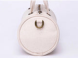 Women's Small Canvas Crossobdy Bag Round Canvas Duffle Bag 