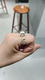 Handmade Silver Tooling Cat Kitty Pet Ring Cute Gift For Women