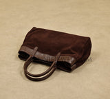 Chocolate Brown Leather Bag Suede Leather Bag Women's Best Quality Leather Handbags 
