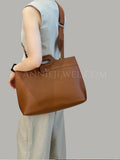 Vegan Leather Work Bag Laptop brown Leather Laptop Shoulder Bag Computer Bag Leather Women 