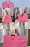 Vegan Leather Work Bag Laptop pink Leather Laptop Shoulder Bag Computer Bag Leather Women 