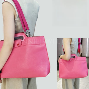 pink Vegan Leather Work Bag Laptop Leather Laptop Shoulder Bag Computer Bag Leather Women 