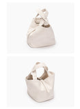 Women's Small Cotton Canvas Bucket Bag Thick Canvas Bag 