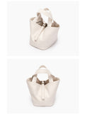 Women's Small Cotton Canvas Bucket Bag Thick Canvas Bag 