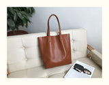 Women's Brown Leather Tote Bag Cowhide Tote Brown Leather Laptop Bag