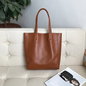 Women's Brown Leather Tote Bag Cowhide Tote Brown Leather Laptop Bag