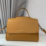 tan solid leather satchel for women satchel purse crossbody